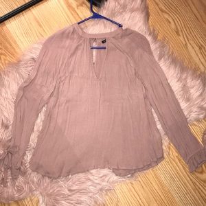 American Eagle long sleeve gauze top